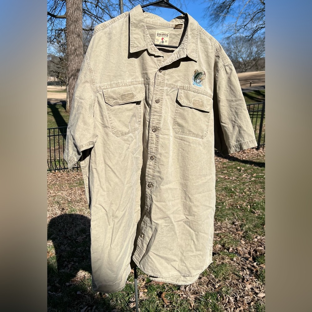 Redhead Brand Company Men’s Cotton Shirt w/ Fish Design, Size 2XLT
